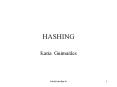 HASHING PowerPoint PPT Presentation