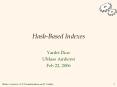 Hash-Based Indexes PowerPoint PPT Presentation