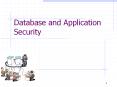 Database and Application Security PowerPoint PPT Presentation
