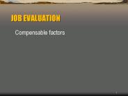 JOB EVALUATION