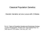 Classical Population Genetics