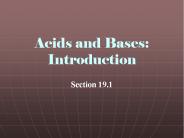Acids and Bases: Introduction