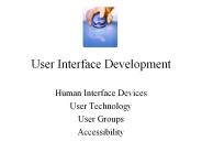 User Interface Development