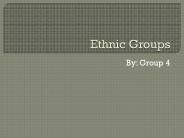 Ethnic Groups