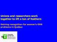 Unions and researchers work together to lift a ton of feathers:  Gaining recognition for women PowerPoint PPT Presentation