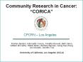 Community Research in Cancer:  PowerPoint PPT Presentation