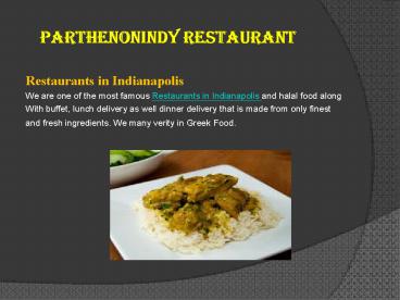 Restaurants & buffet in Indianapolis