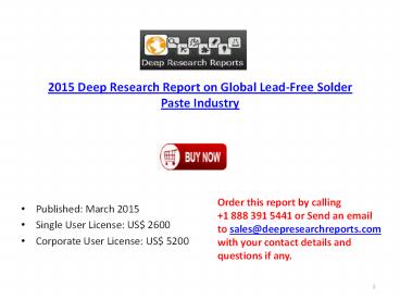 Global & Chinese Lead-Free Solder Paste Industry Share Analysis & Overview