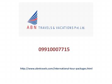 International Tour Packages In Noida