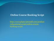 Course Schedule script