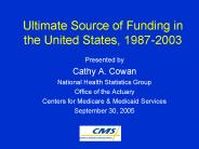 Ultimate Source of Funding in the United States, 1987-2003