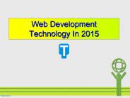 Web Development Technology In 2015