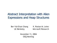 Abstract Interpretation with Alien Expressions and Heap Structures