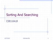 Sorting And Searching