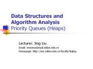 Data Structures and Algorithm Analysis Priority Queues (Heaps)