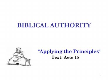 BIBLICAL AUTHORITY