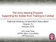 The Army Hearing Program: Supporting the Soldier from Training to Combat PowerPoint PPT Presentation