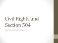 Civil Rights and Section 504 PowerPoint PPT Presentation