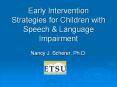 Early%20Intervention%20Strategies%20for%20Children%20with%20Speech%20 PowerPoint PPT Presentation