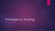 Emergency Nursing