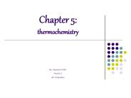 Chapter 5: thermochemistry