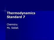 Thermodynamics Standard 7