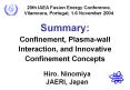 Summary: Confinement, Plasma-wall Interaction, and Innovative Confinement Concepts PowerPoint PPT Presentation