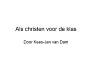 Als christen voor de klas