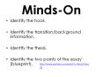 Minds-On PowerPoint PPT Presentation
