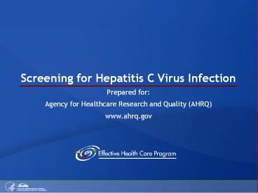 Screening for Hepatitis C Virus Infection