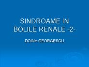 SINDROAME IN BOLILE RENALE -2-