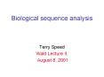 Biological sequence analysis PowerPoint PPT Presentation
