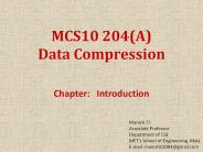 Introduction to Data Compression