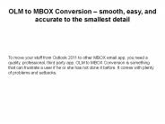 Try New OLM to MBOX Converter Tool