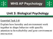 Unit 3: Biological Psychology