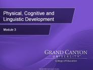 Physical, Cognitive and Linguistic Development