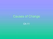 Causes of Change