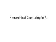 Hierarchical Clustering in R