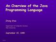 An Overview of the Java Programming Language PowerPoint PPT Presentation