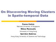 On Discovering Moving Clusters in Spatio-temporal Data