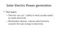 Solar%20Electric%20Power%20generation PowerPoint PPT Presentation