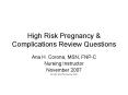 High Risk Pregnancy PowerPoint PPT Presentation