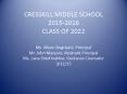 CRESSKILL MIDDLE SCHOOL 2015-2016 CLASS OF 2022 PowerPoint PPT Presentation