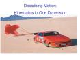 Describing Motion: PowerPoint PPT Presentation