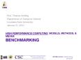 HIGH PERFORMANCE COMPUTING: MODELS, METHODS, PowerPoint PPT Presentation