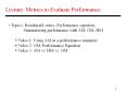 Lecture: Metrics to Evaluate Performance PowerPoint PPT Presentation