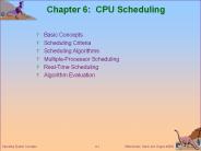 Chapter 6: CPU Scheduling