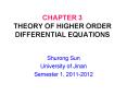 CHAPTER 3 THEORY OF HIGHER ORDER DIFFERENTIAL EQUATIONS PowerPoint PPT Presentation