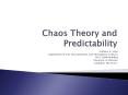 Chaos Theory and Predictability PowerPoint PPT Presentation