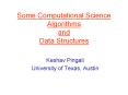 Some Computational Science Algorithms and Data Structures PowerPoint PPT Presentation